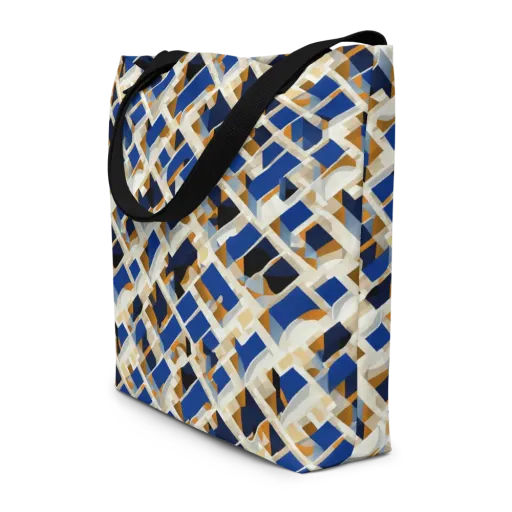Cobalt Crosscurrent on a Large Tote Bag W/ Pocket
