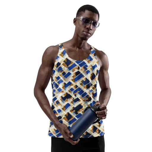 Cobalt Crosscurrent on a Men's Tank Top