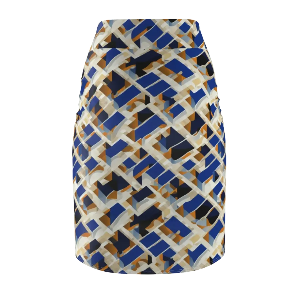 Cobalt Crosscurrent on Pencil Skirt — Back