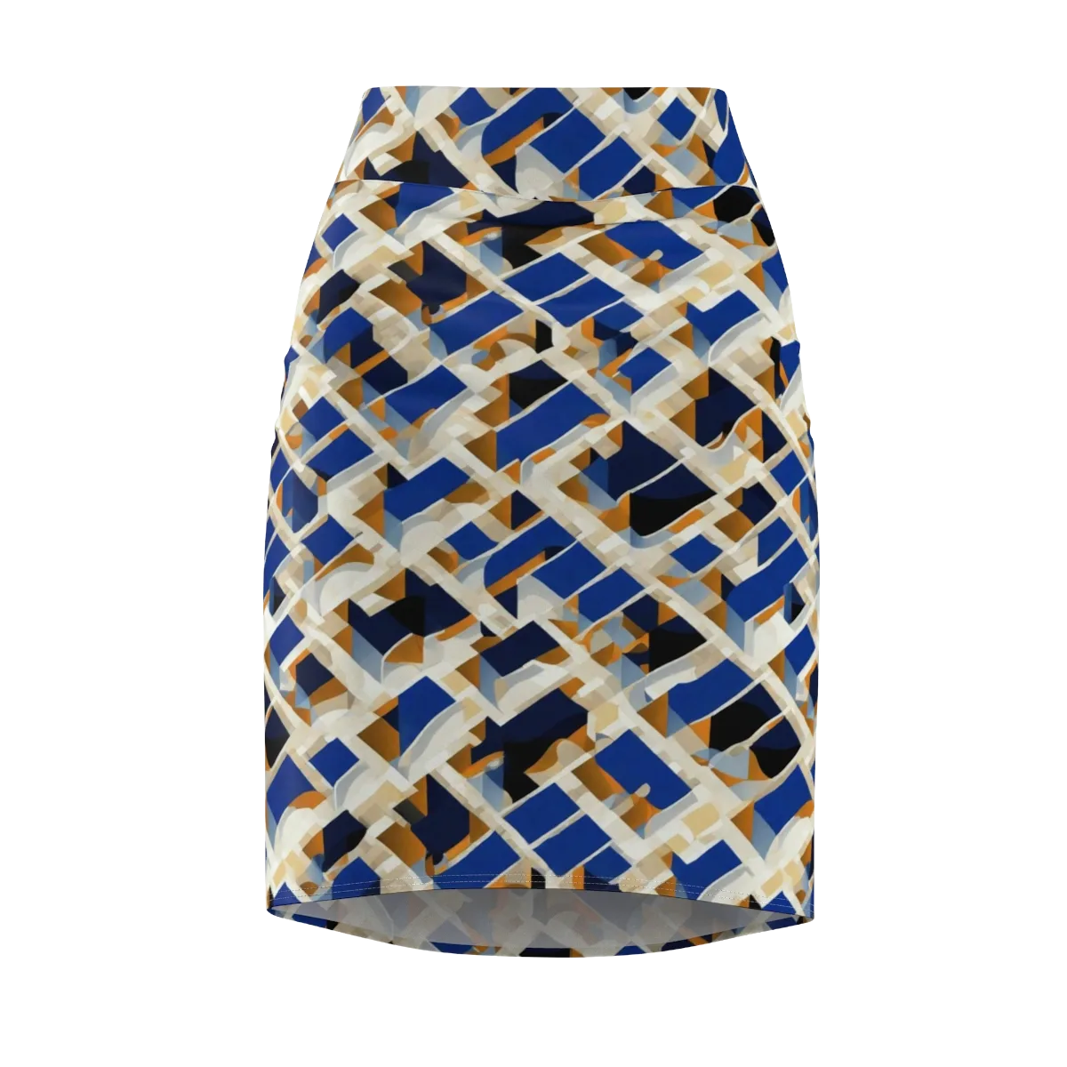 Cobalt Crosscurrent on Pencil Skirt — Front