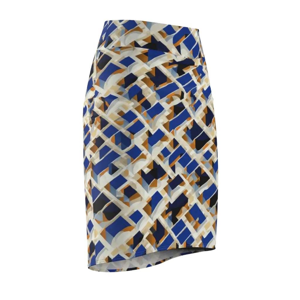 Cobalt Crosscurrent on Pencil Skirt — Front Side
