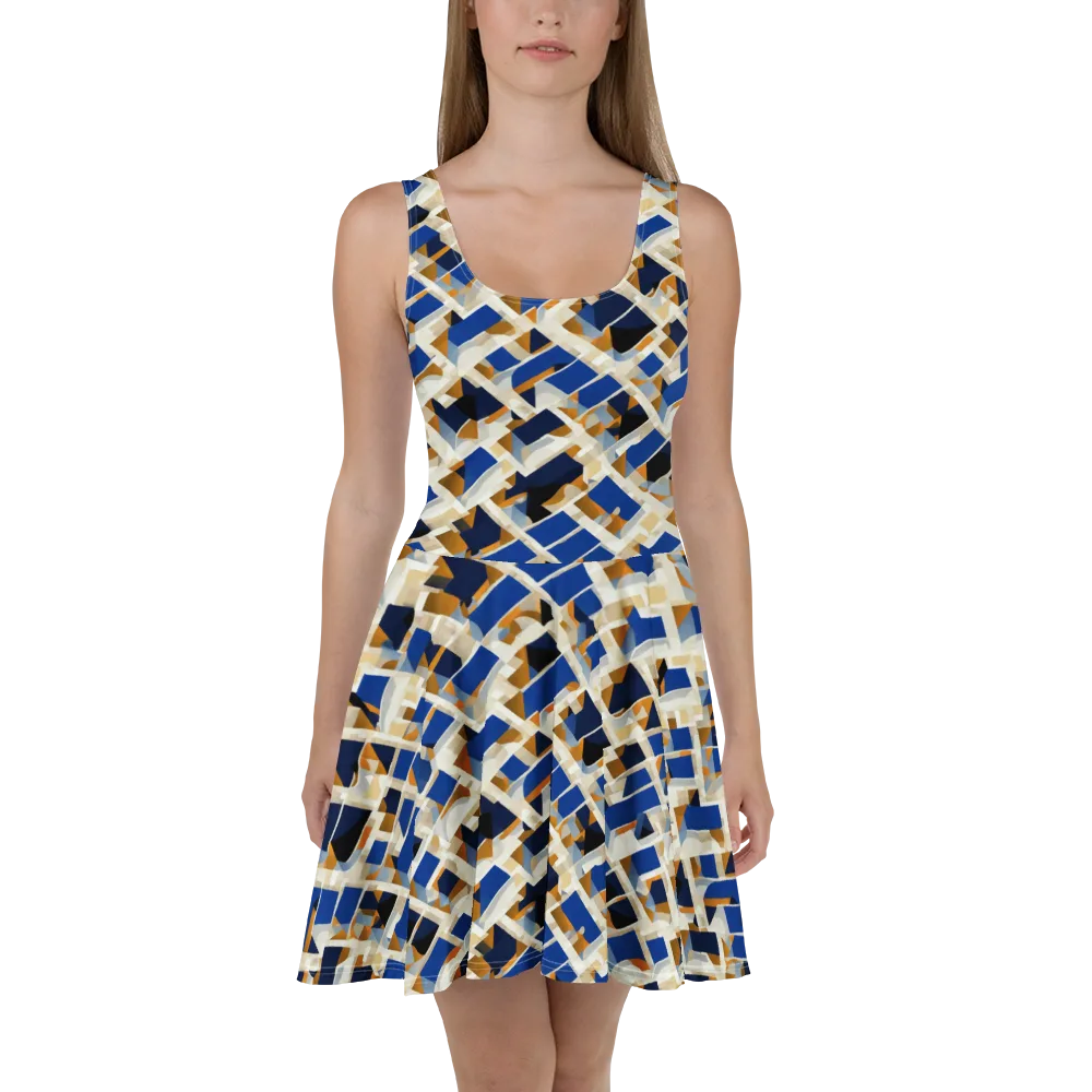 Cobalt Crosscurrent on Skater Dress — Front