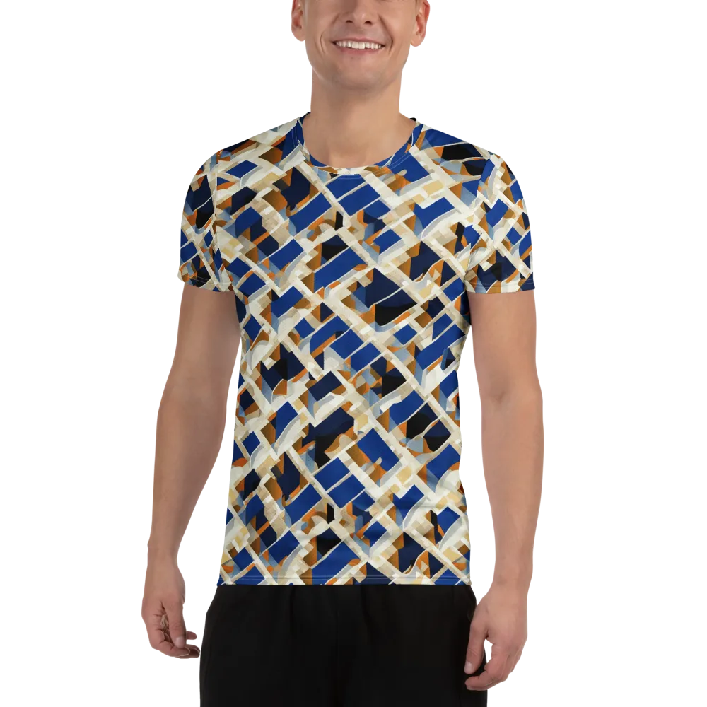 Cobalt Crosscurrent on Men's Athletic T-Shirt — Front