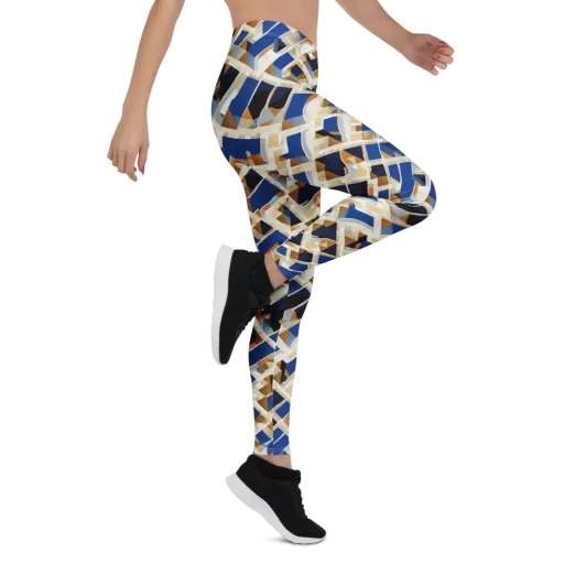 Cobalt Crosscurrent on a Leggings