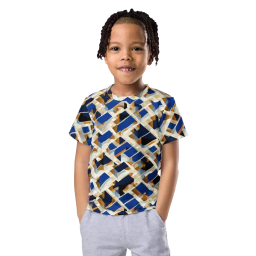Cobalt Crosscurrent on a Kids Crew Neck T-Shirt