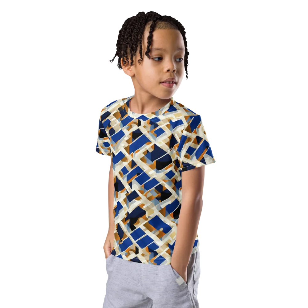 Cobalt Crosscurrent on Kids Crew Neck T-Shirt — Left Front