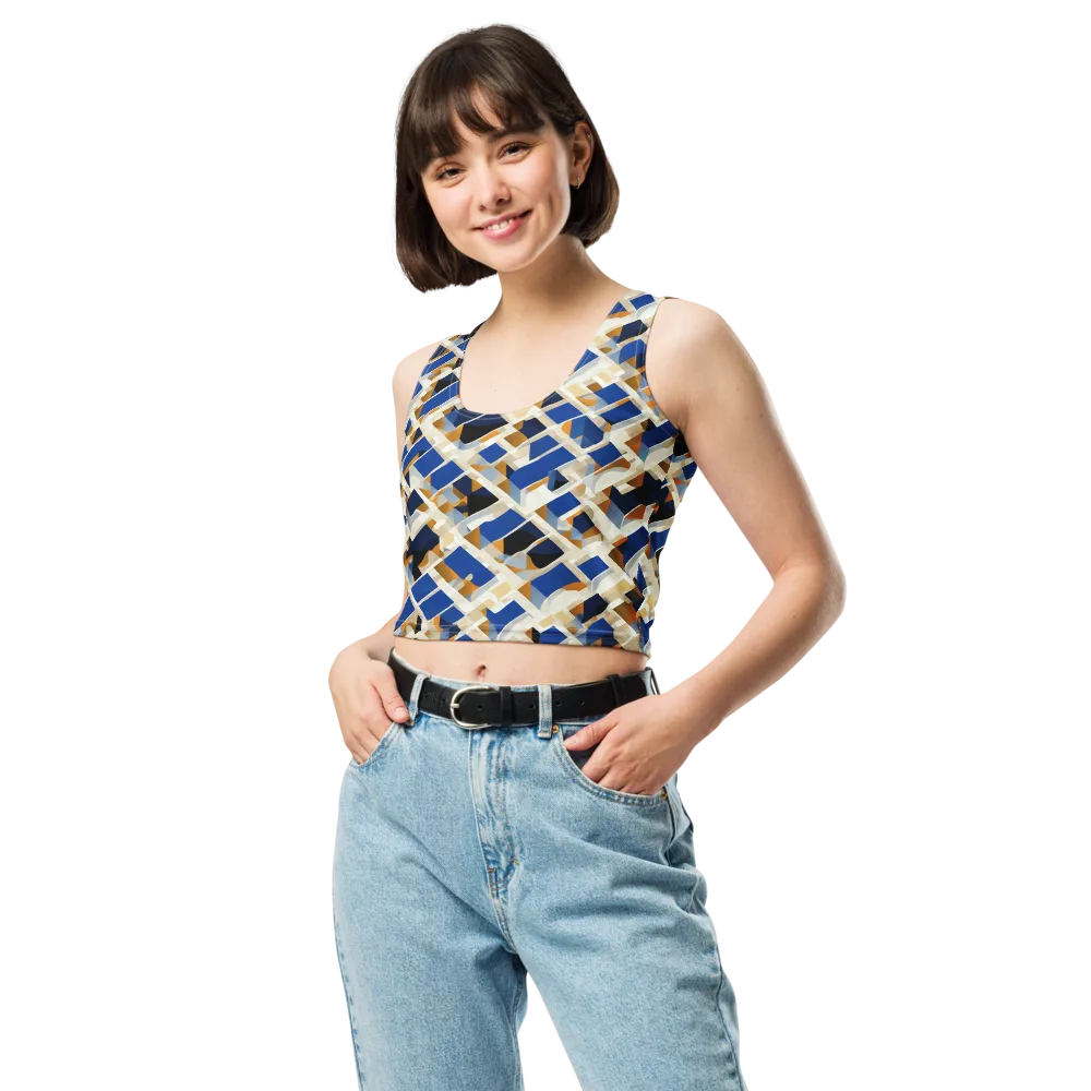 Cobalt Crosscurrent on Crop Top — Front