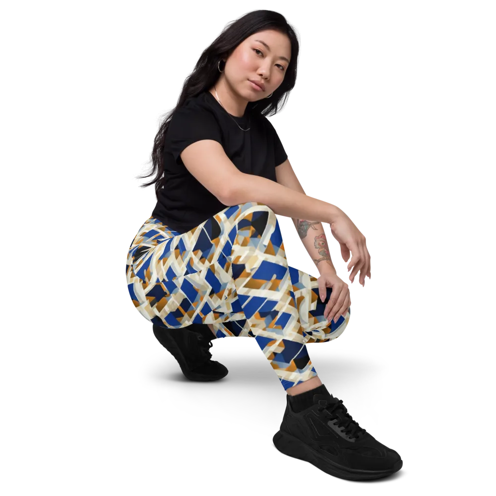 Cobalt Crosscurrent on Leggings with Pockets — Right Front