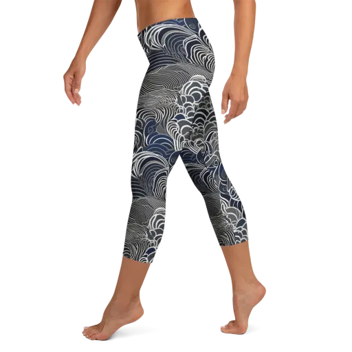 Inkwater Current on a Capri Leggings
