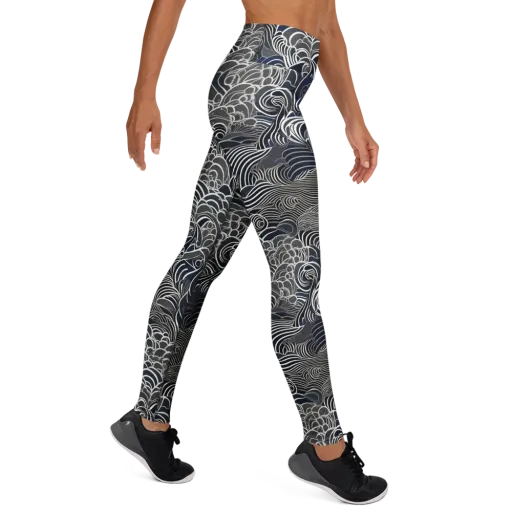 Inkwater Current on a Yoga Leggings