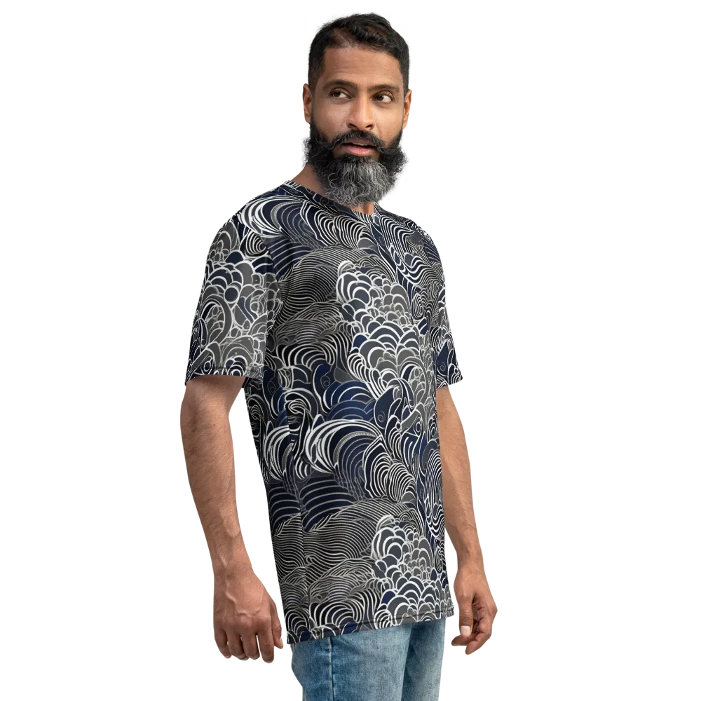 Inkwater Current on Men's Crew Neck T-Shirt — Right