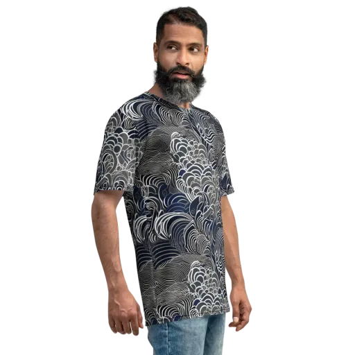 Inkwater Current on a Men's Crew Neck T-Shirt