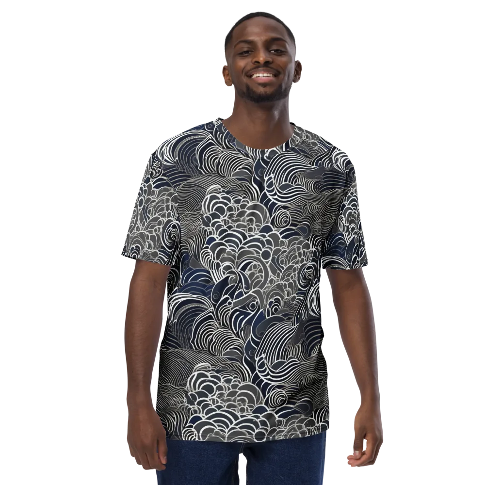 Inkwater Current on Men's Crew Neck T-Shirt — Front