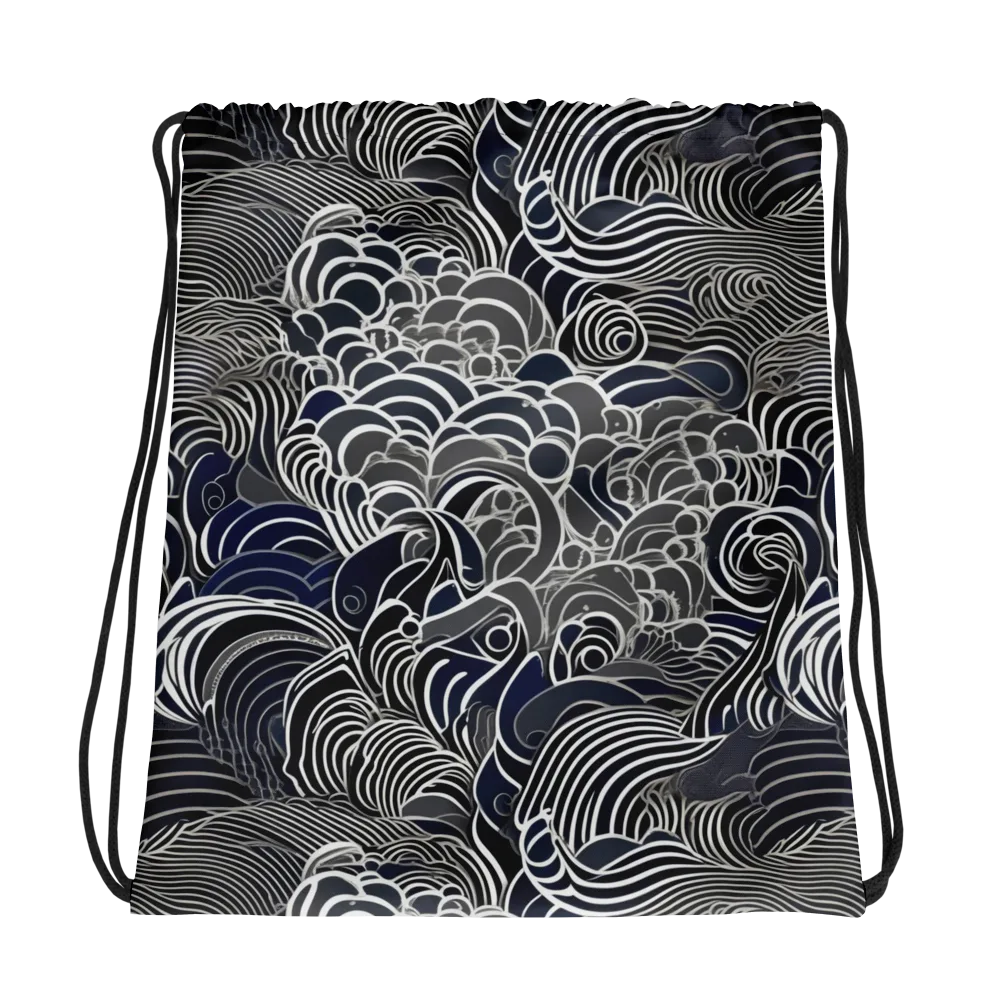 Inkwater Current on Drawstring Bag — Photo