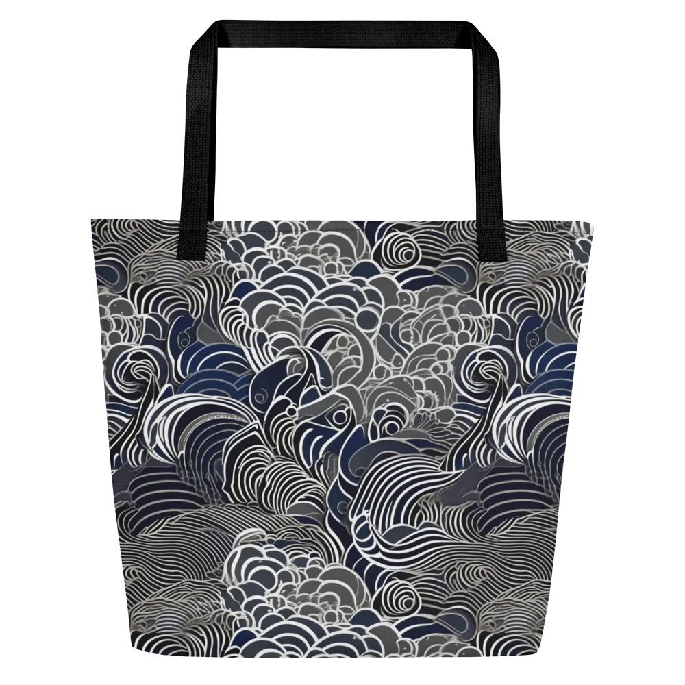 Inkwater Current on Large Tote Bag W/ Pocket — Front