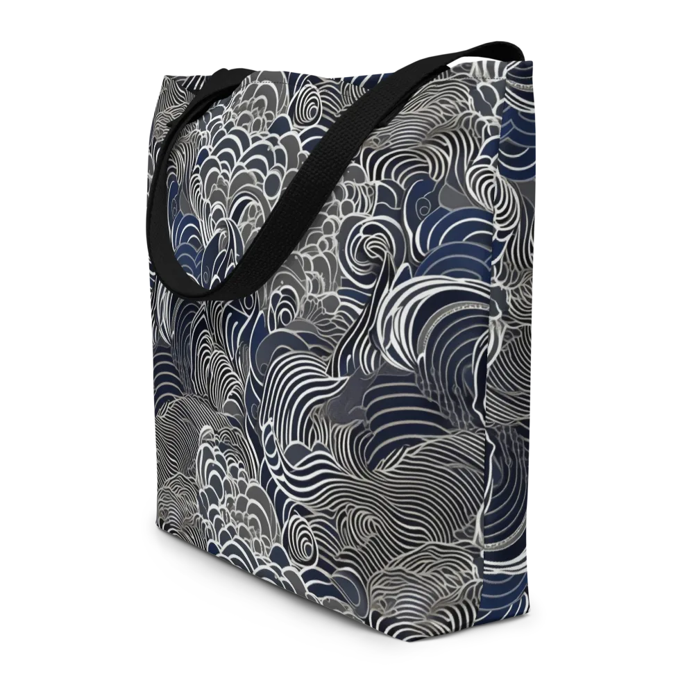 Inkwater Current on Large Tote Bag W/ Pocket — Front