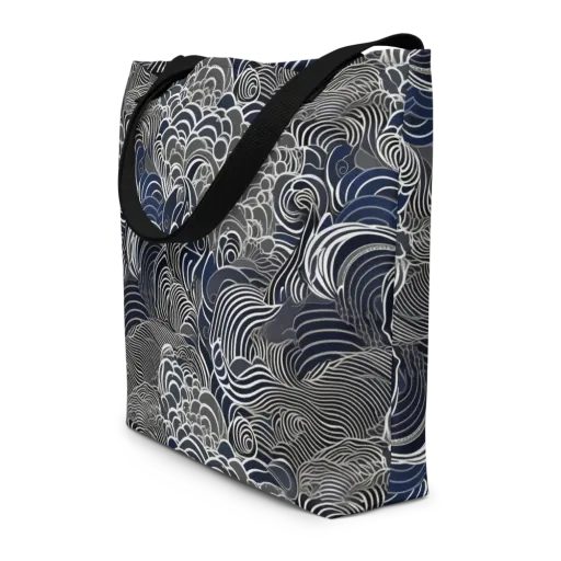 Inkwater Current on a Large Tote Bag W/ Pocket