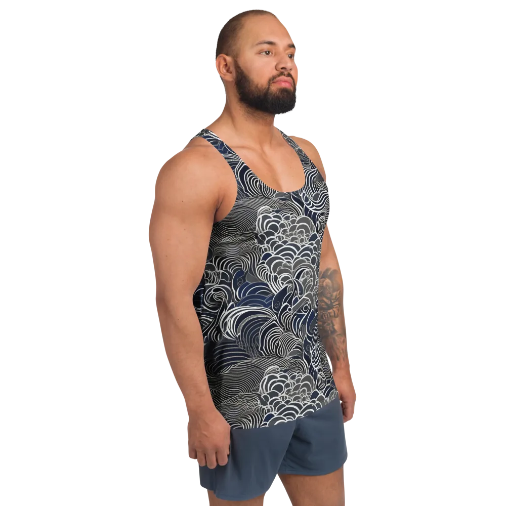 Inkwater Current on Men's Tank Top — Right Front