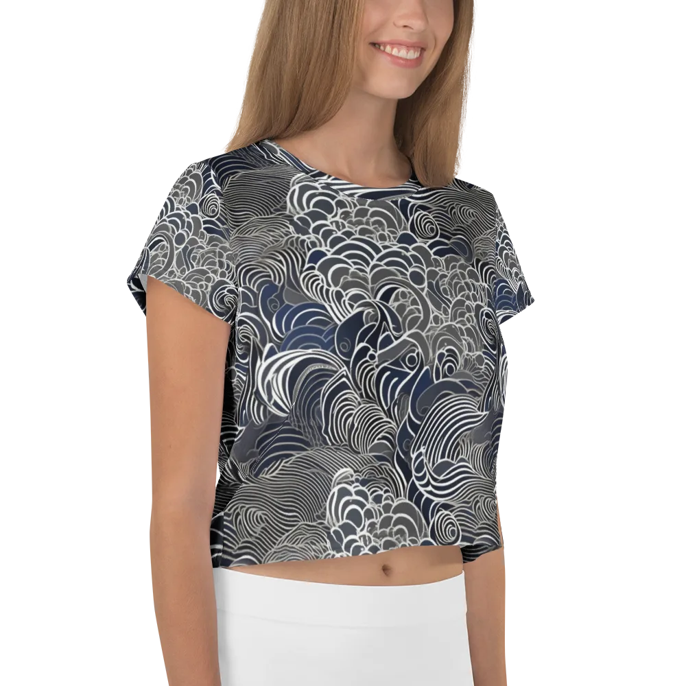 Inkwater Current on Crop Tee — Right