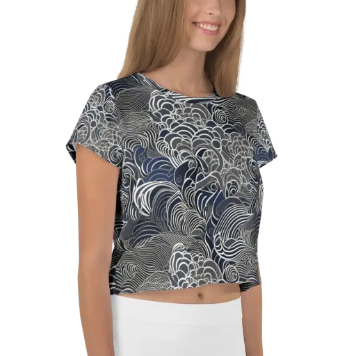 Inkwater Current on a Crop Tee