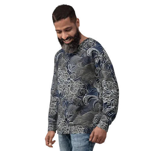 Inkwater Current on a Sweatshirt