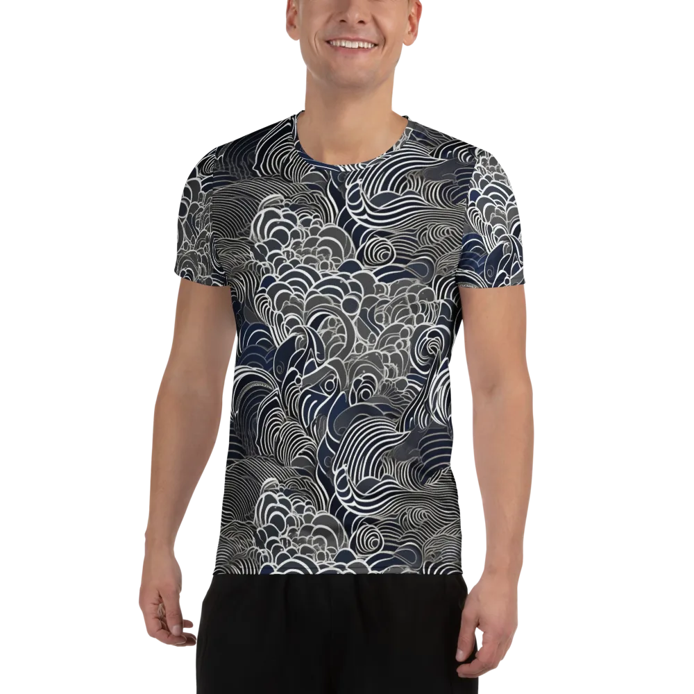 Inkwater Current on Men's Athletic T-Shirt — Front
