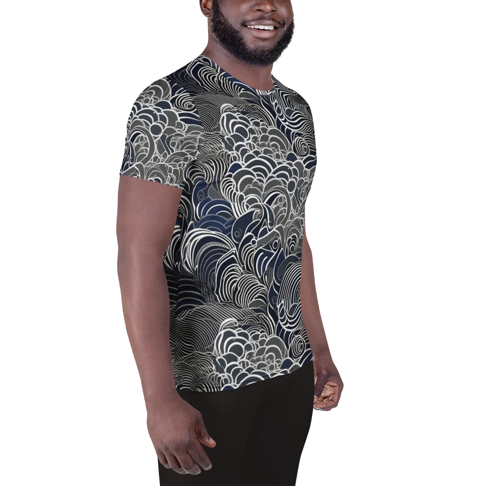 Inkwater Current on Men's Athletic T-Shirt — Right