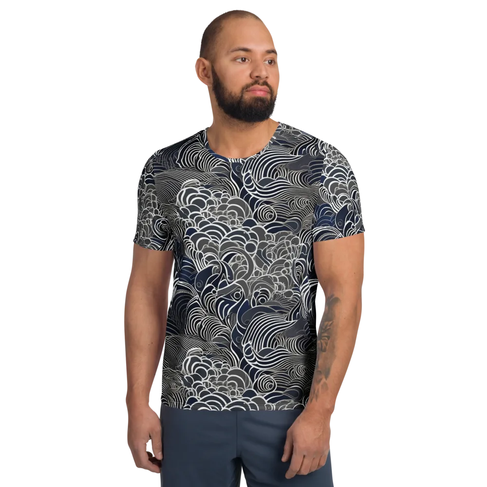 Inkwater Current on Men's Athletic T-Shirt — Front