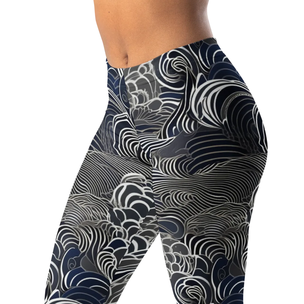 Inkwater Current on Leggings — Left Front
