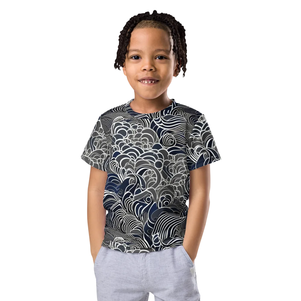 Inkwater Current on Kids Crew Neck T-Shirt — Front