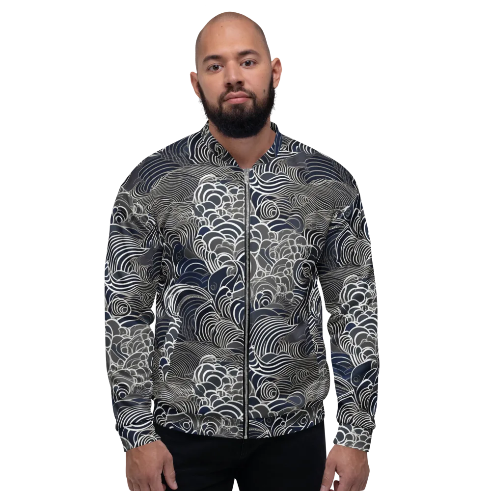 Inkwater Current on Bomber Jacket — Front