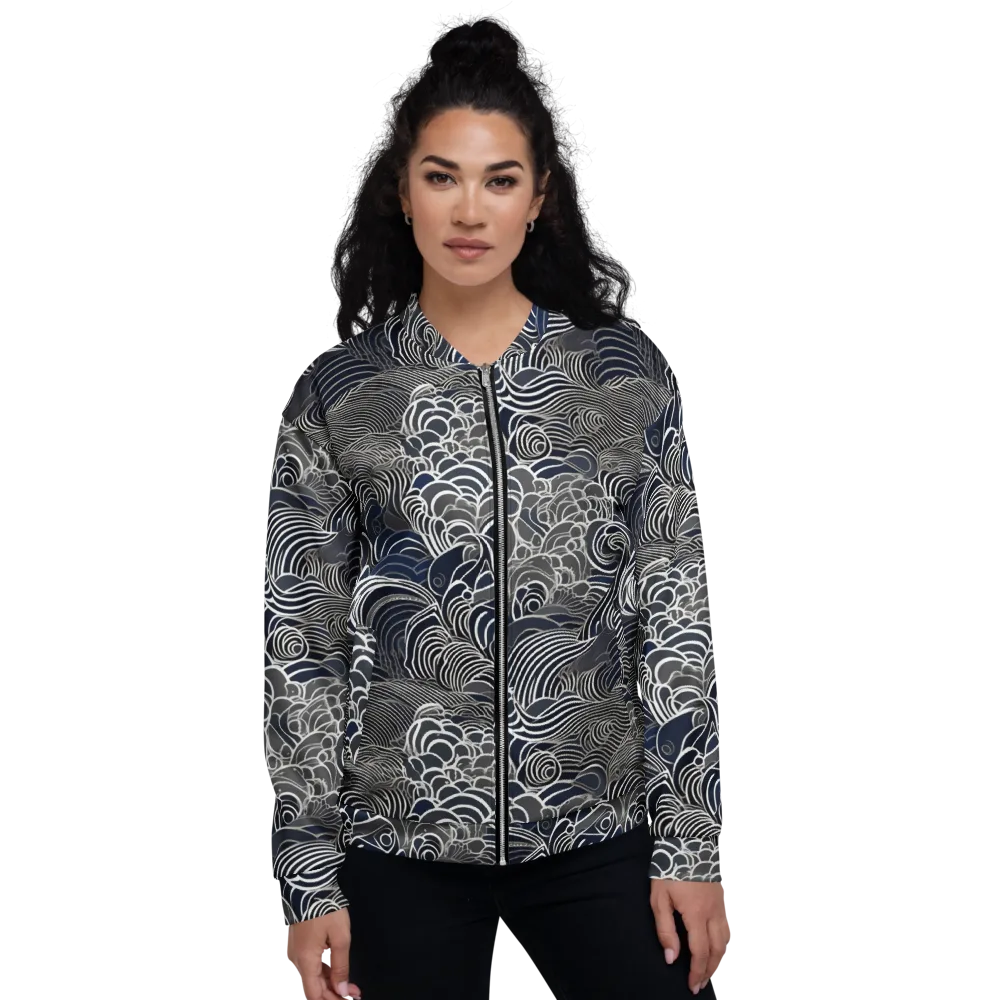 Inkwater Current on Bomber Jacket — Front
