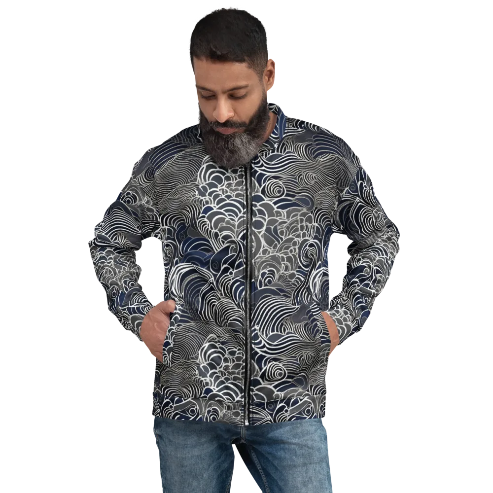 Inkwater Current on Bomber Jacket — Front