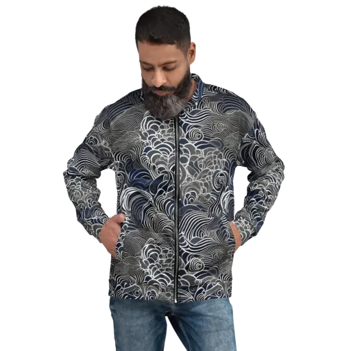Inkwater Current on a Bomber Jacket