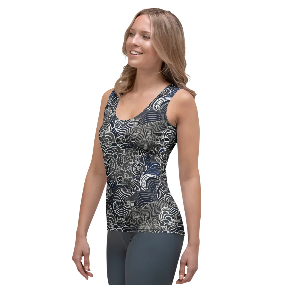 Inkwater Current on Women's Tank Top — Left Front
