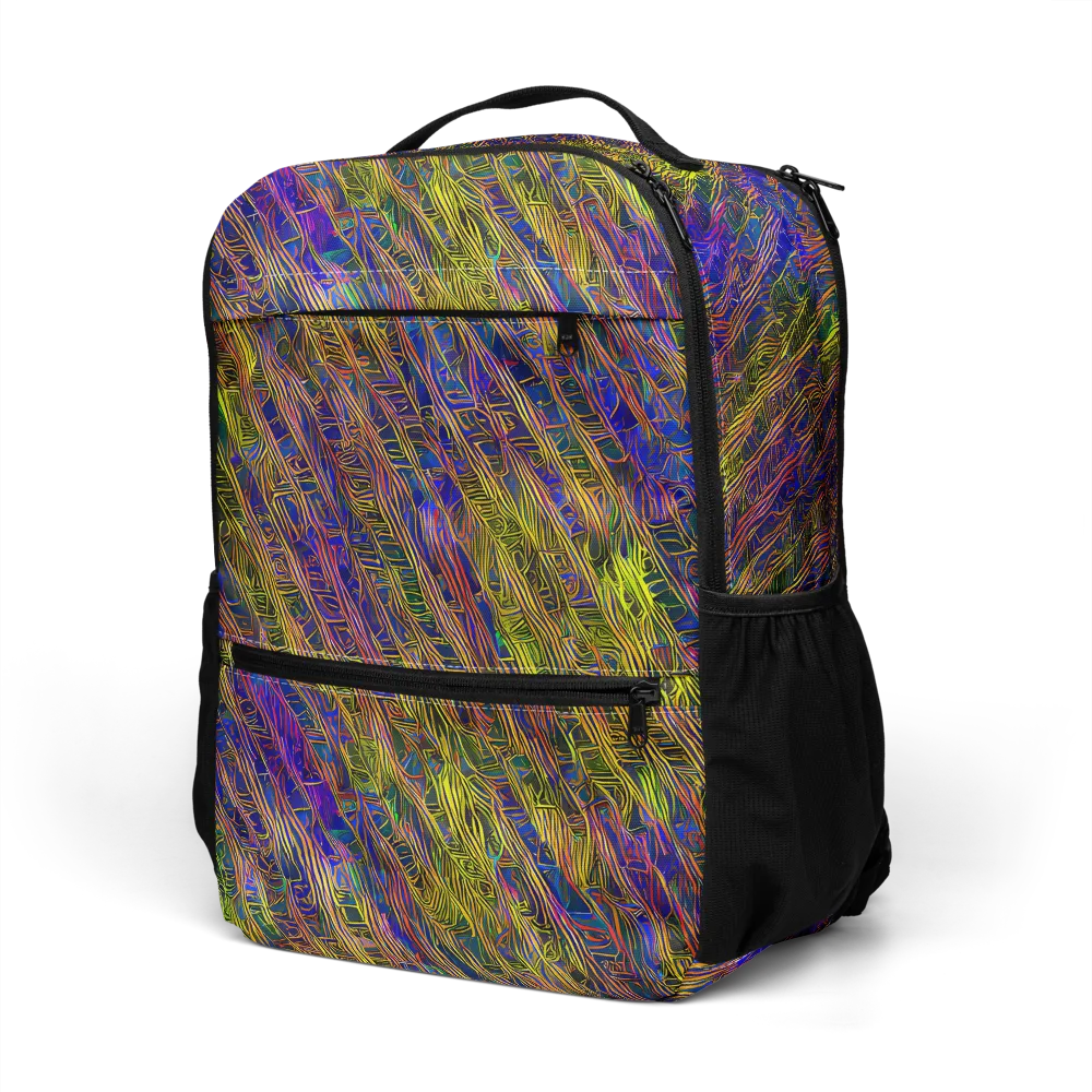 Cobalt Maze on Utility Backpack — Left Front