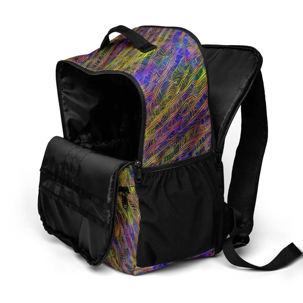 Cobalt Maze on Utility Backpack — Product details 2