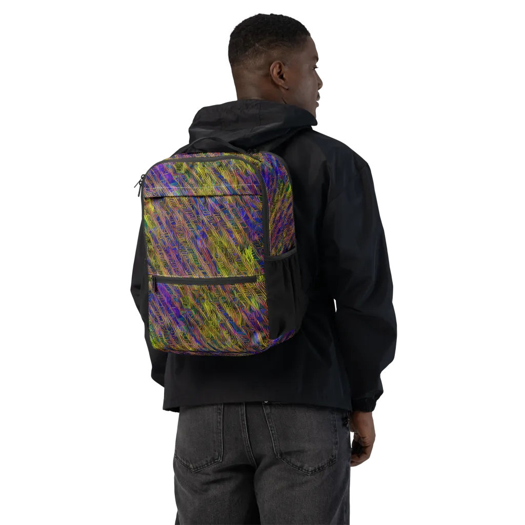 Cobalt Maze on Utility Backpack — Back
