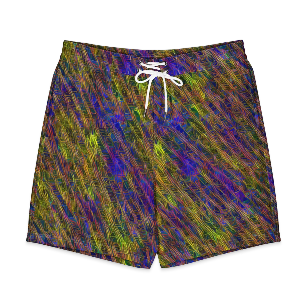 Cobalt Maze on Men's Board Shorts — Front