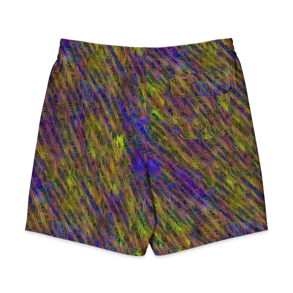 Cobalt Maze on Men's Board Shorts — Back