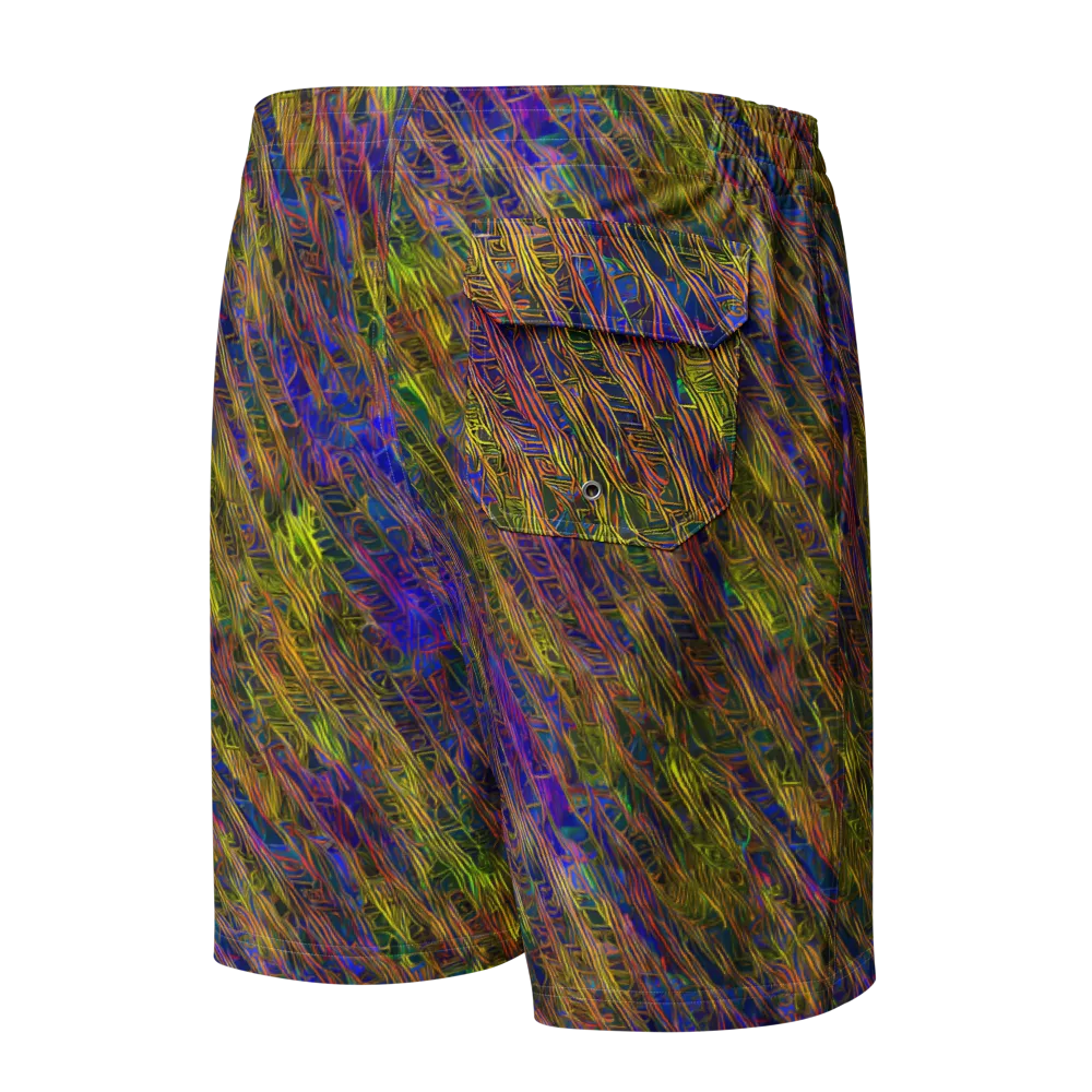 Cobalt Maze on Men's Board Shorts — Back