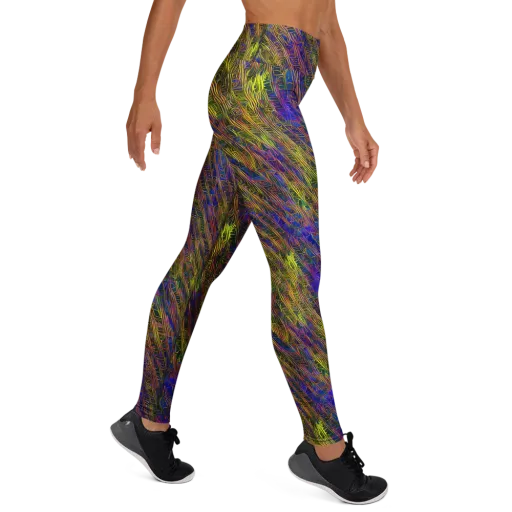 Cobalt Maze on a Yoga Leggings