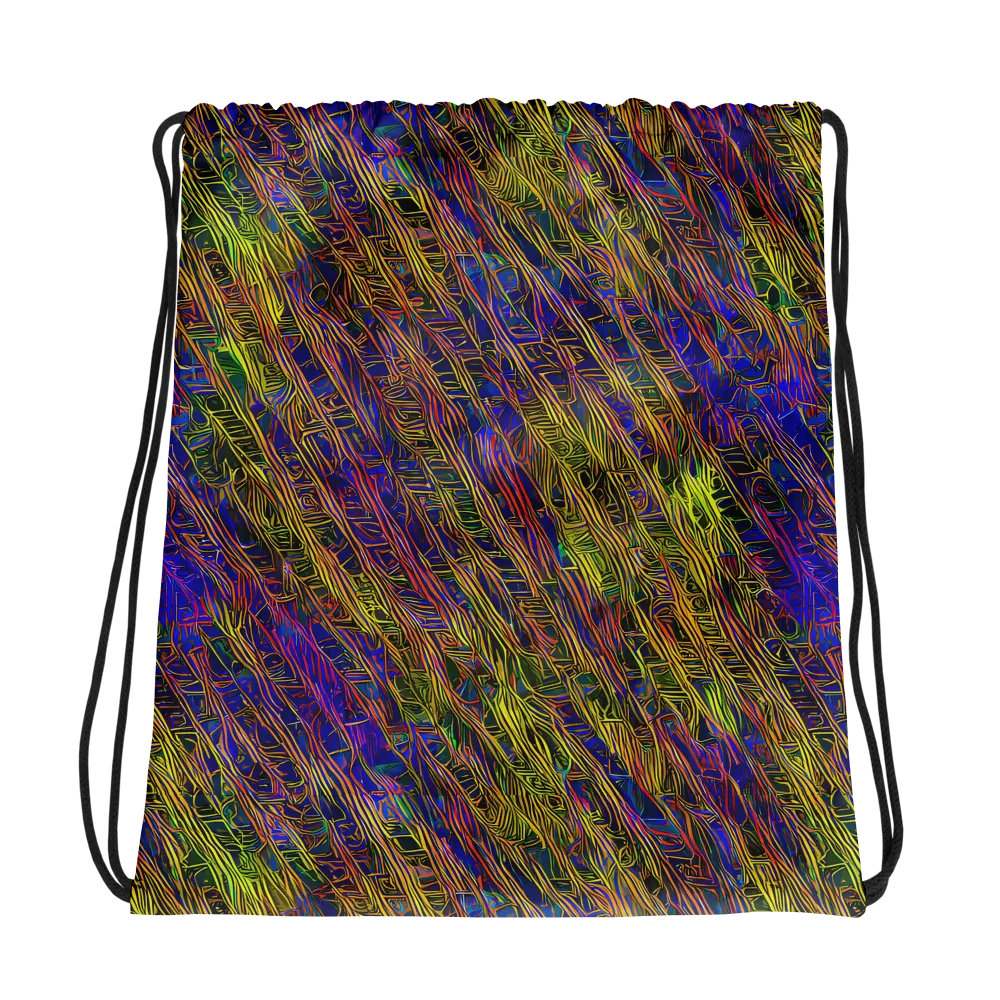 Cobalt Maze on Drawstring Bag — Photo