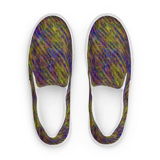 Cobalt Maze on a Women's Slip-On Canvas Shoes