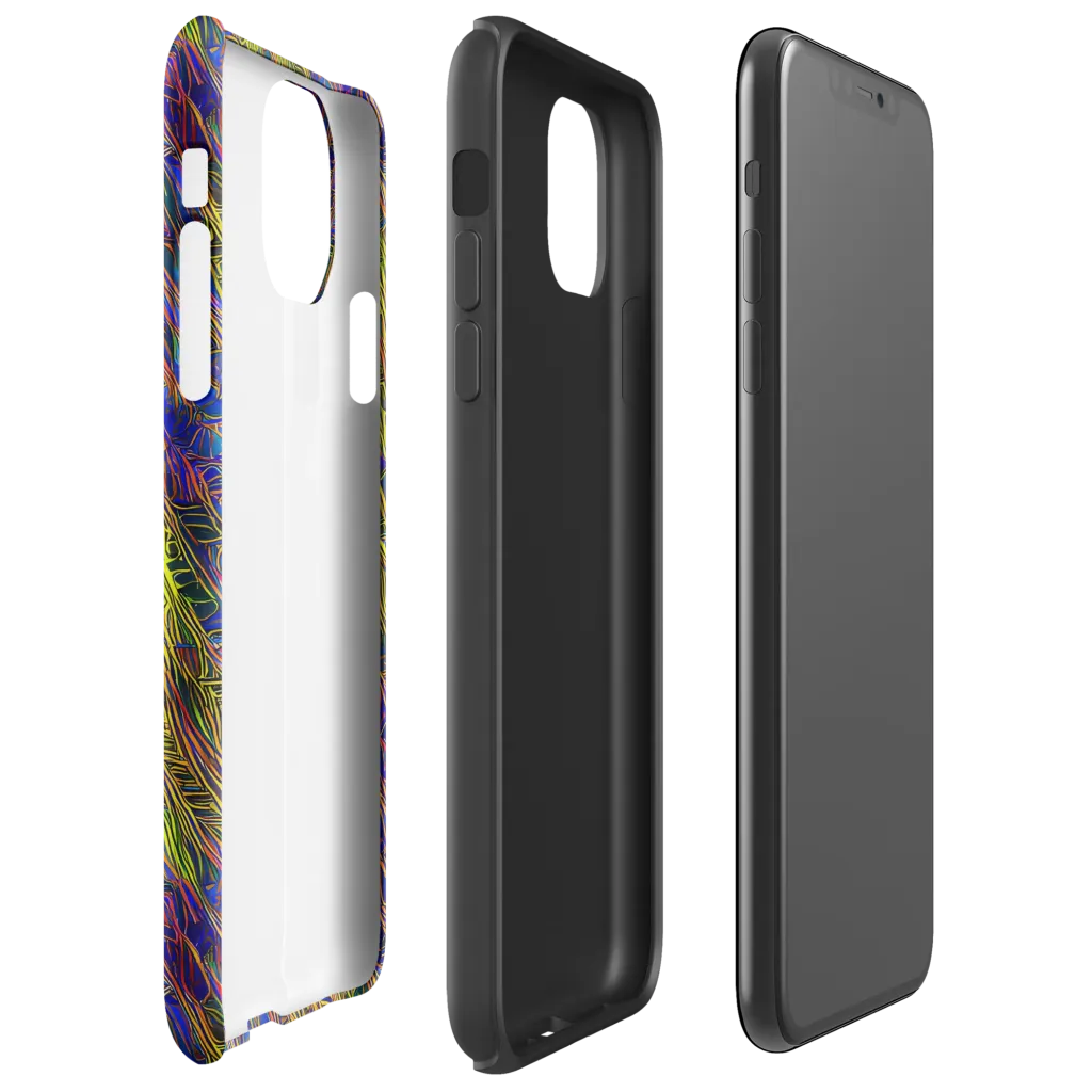 Cobalt Maze on Tough Case for iPhone® — Right