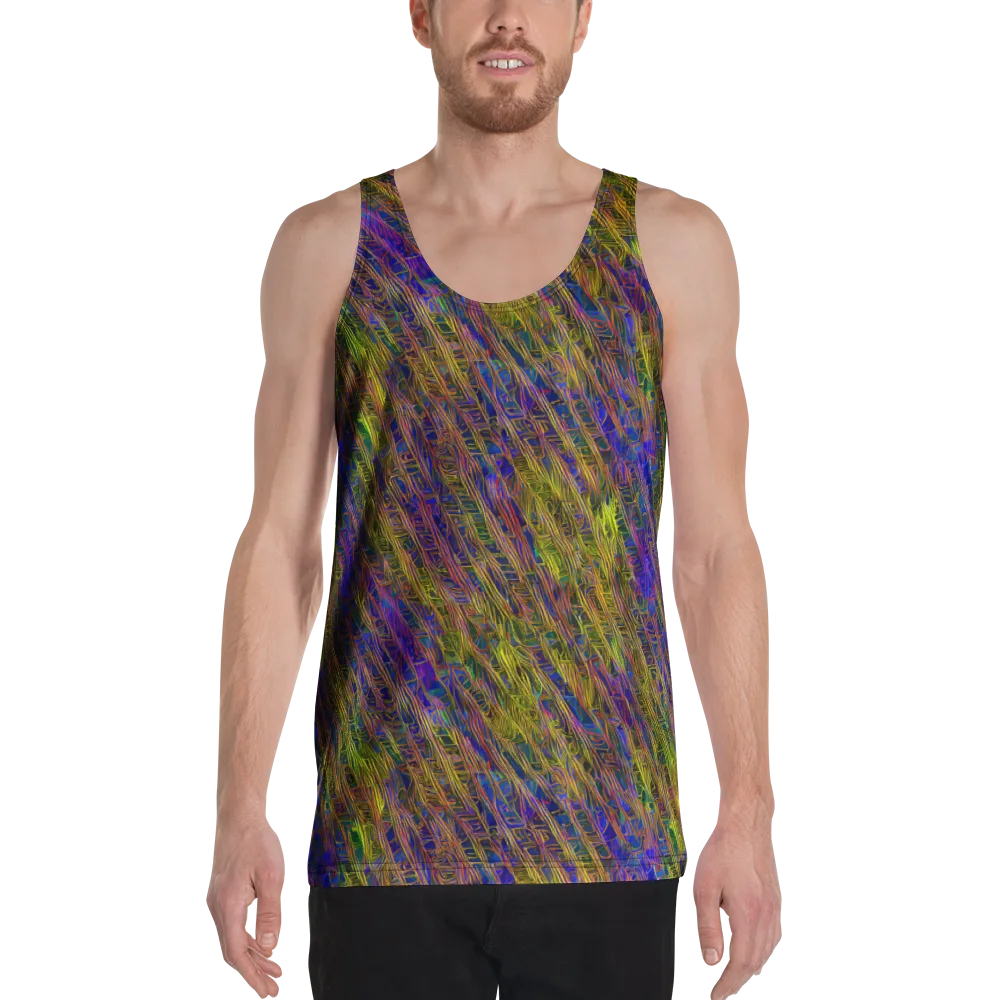 Cobalt Maze on Men's Tank Top — Front