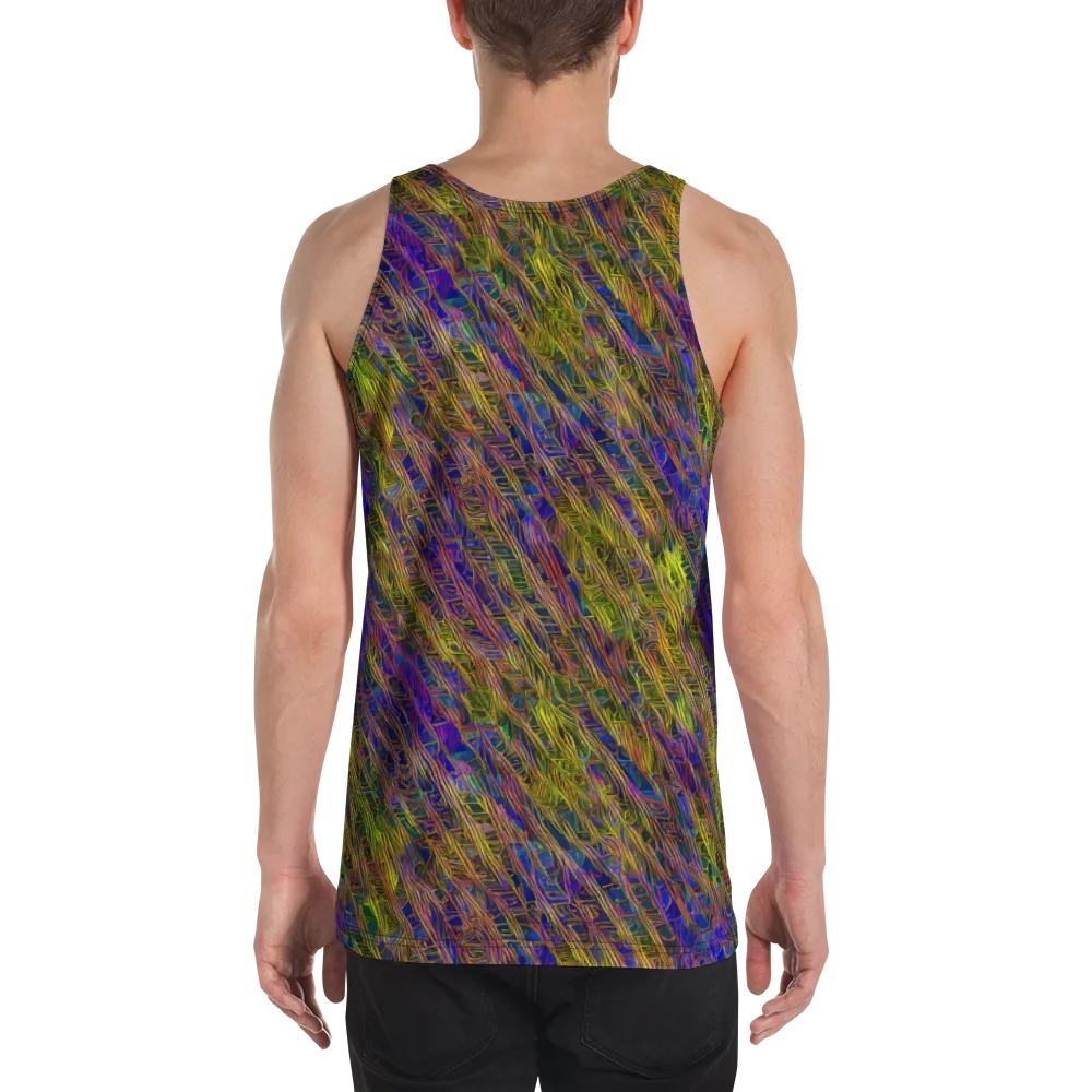 Cobalt Maze on Men's Tank Top — Back