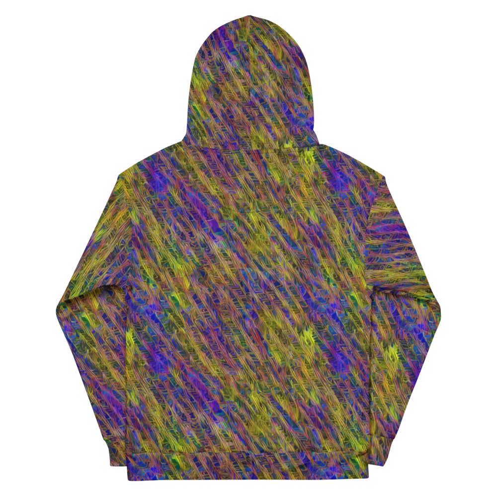 Cobalt Maze on Cotton Hoodie — Back