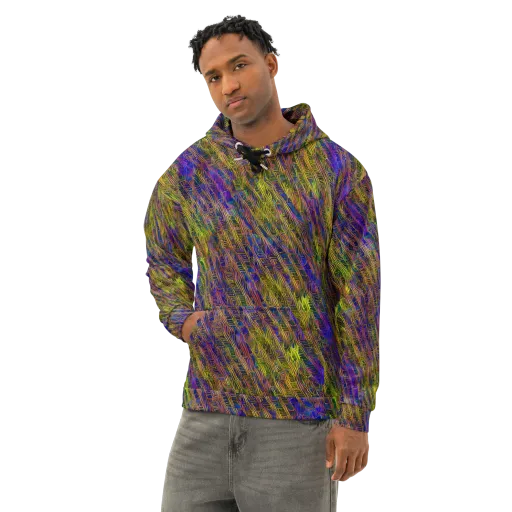 Cobalt Maze on a Cotton Hoodie