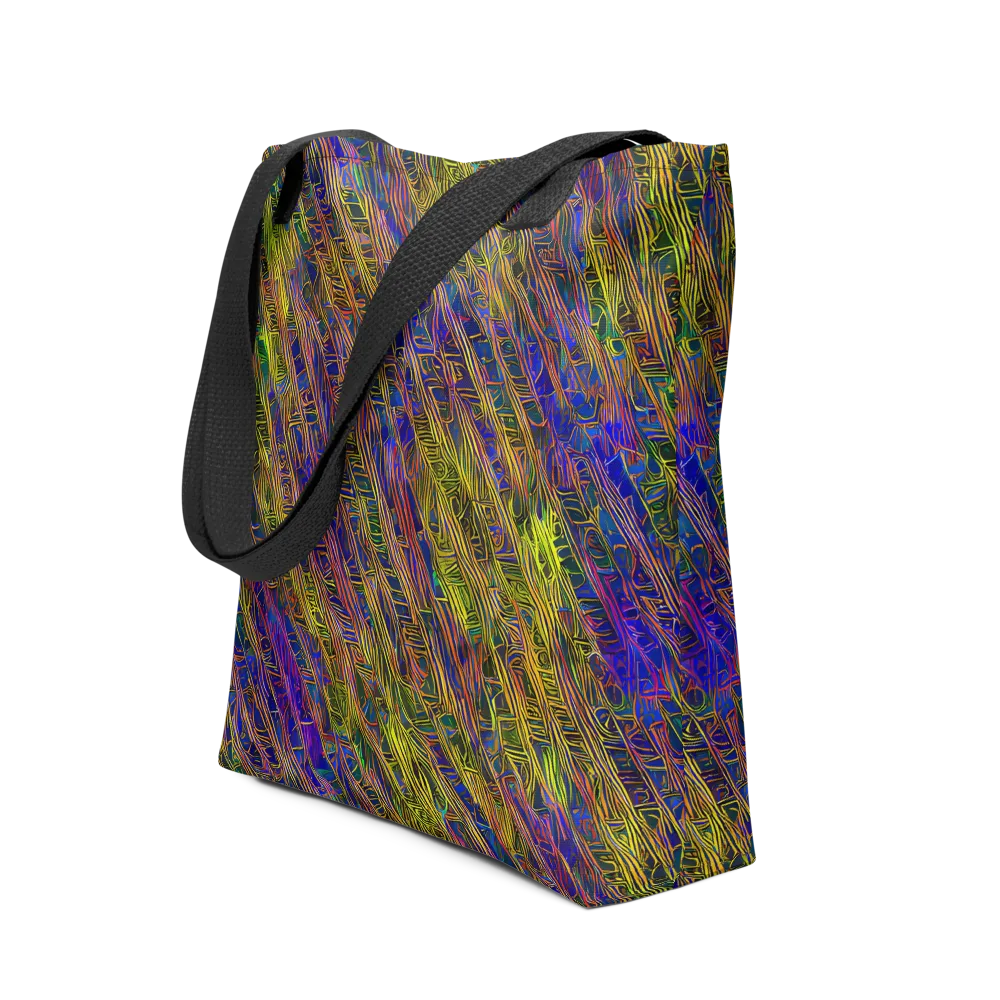 Cobalt Maze on Tote Bag — Front